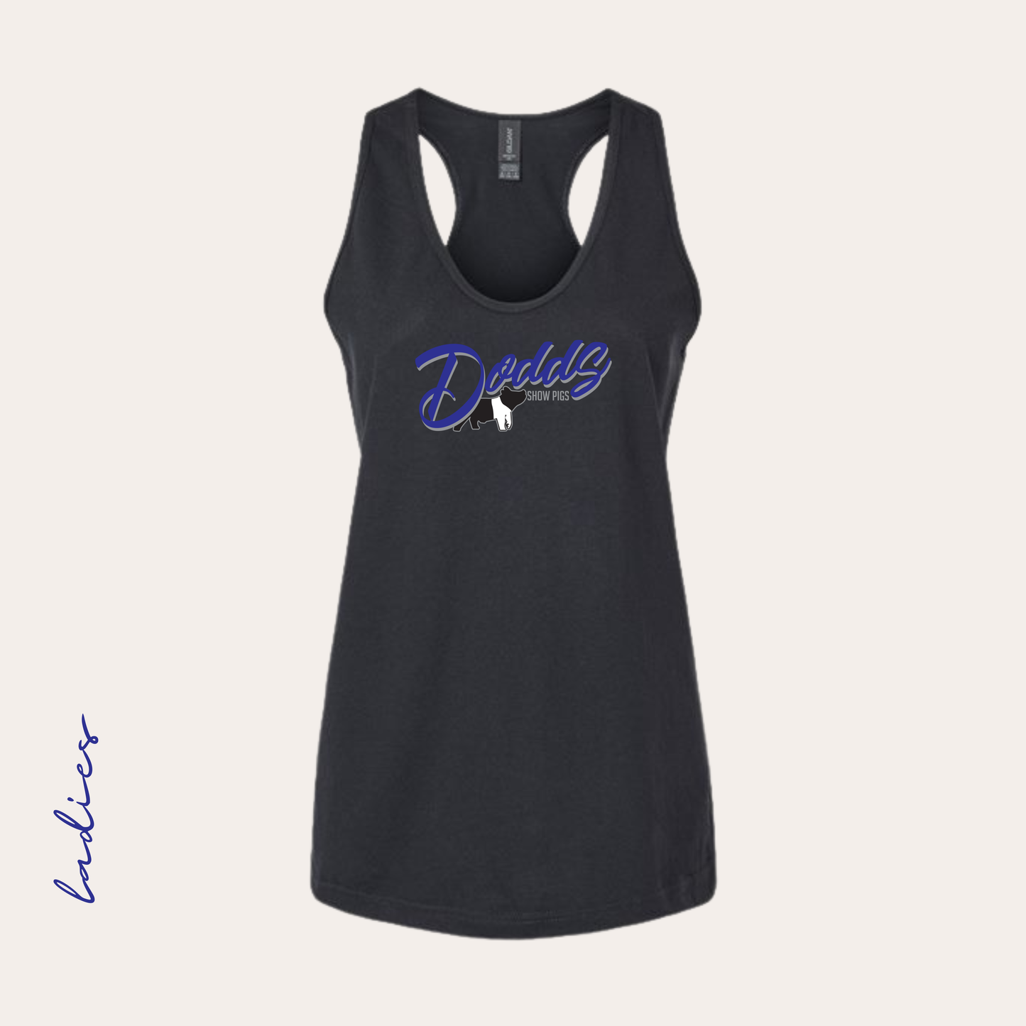 Dodds Printed Ladies Softstyle Racerback Tank