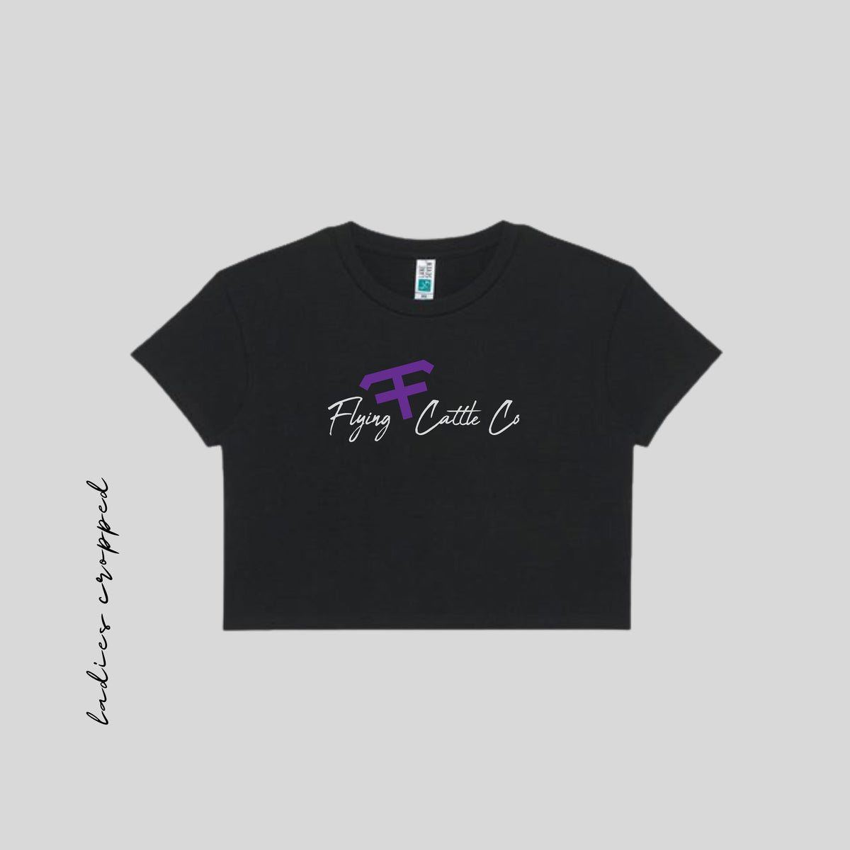 FF Printed Black Cropped Tee