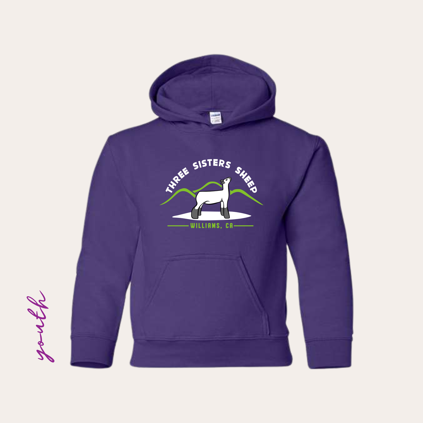 YOUTH Three Sisters Printed Purple Hoodie