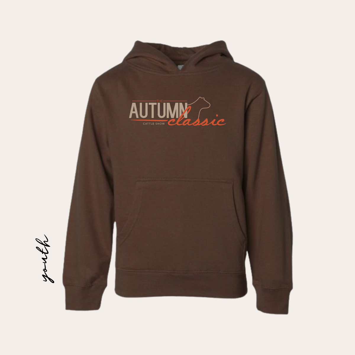 AC26 YOUTH Printed Brown Hoodie