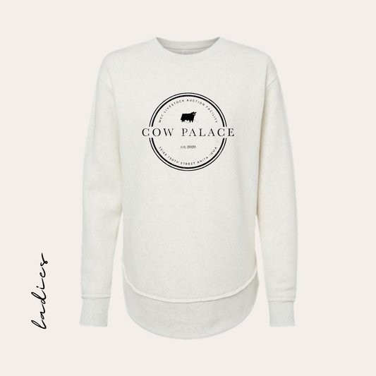 Cow Palace Natural Heather Crewneck Printed