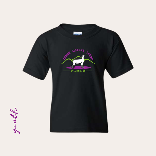 YOUTH Three Sisters Printed Black Heavy Cotton Tee