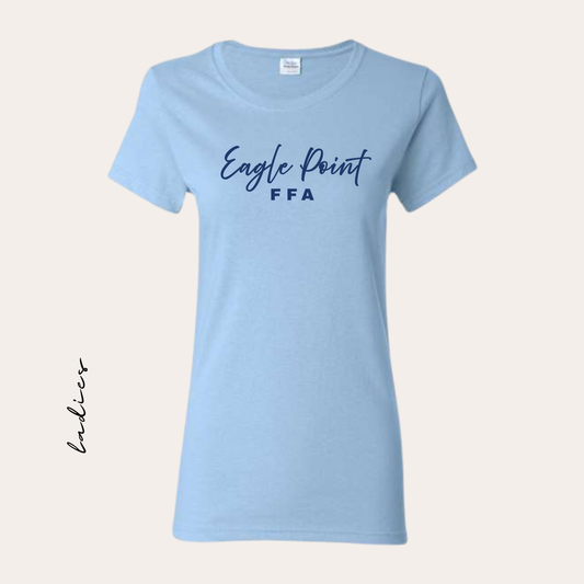 EP Printed Ladies Heavy Cotton Light Blue Tee