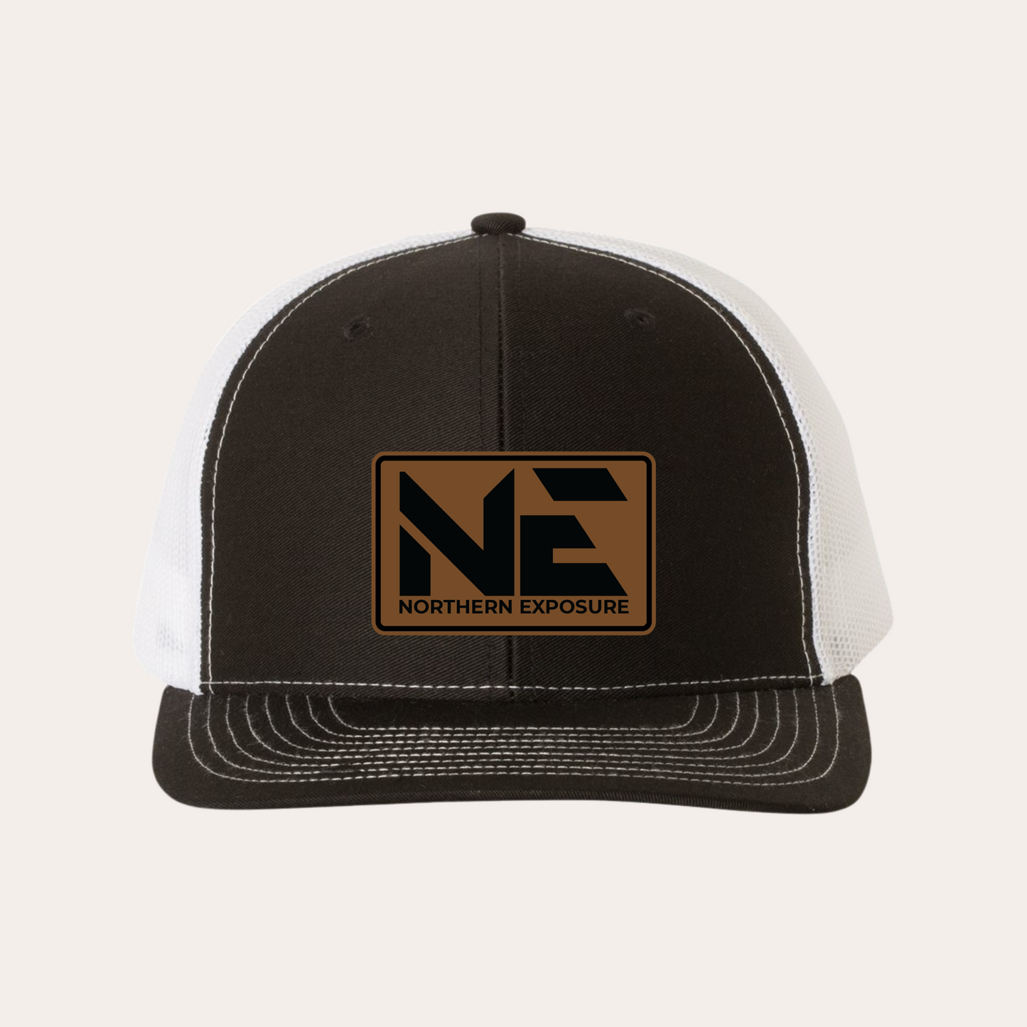 NE25 Black/White 112 w/ leatherette patch