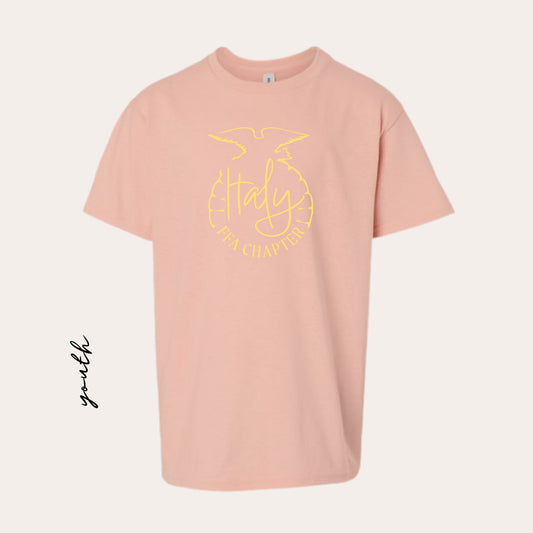 YOUTH ITALY Printed Blush LAT Tee