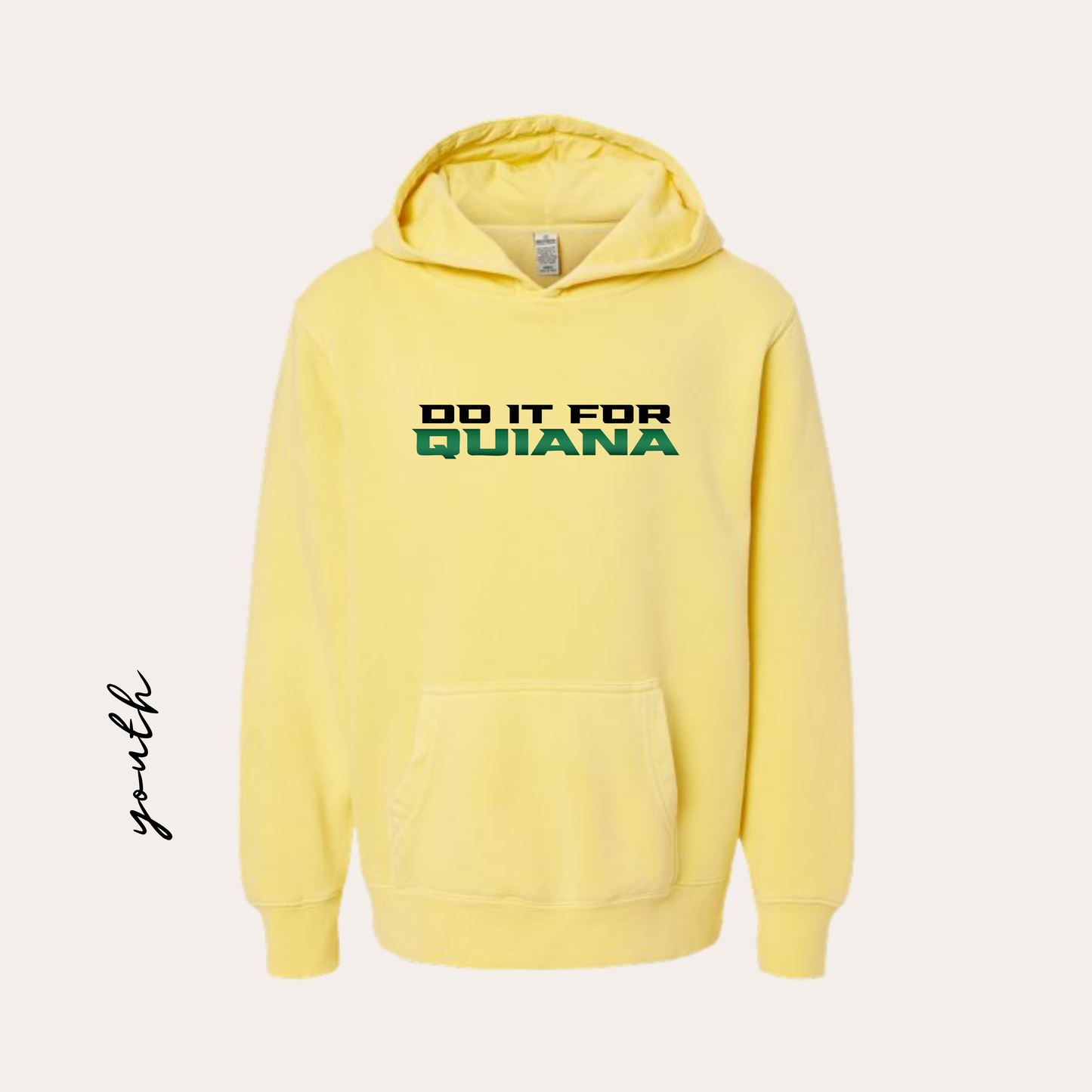 Taipin Q Youth Printed Pigment Yellow ITC Hoodie