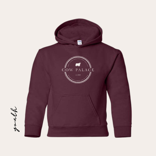 YOUTH Cow Palace Printed Maroon Hoodie
