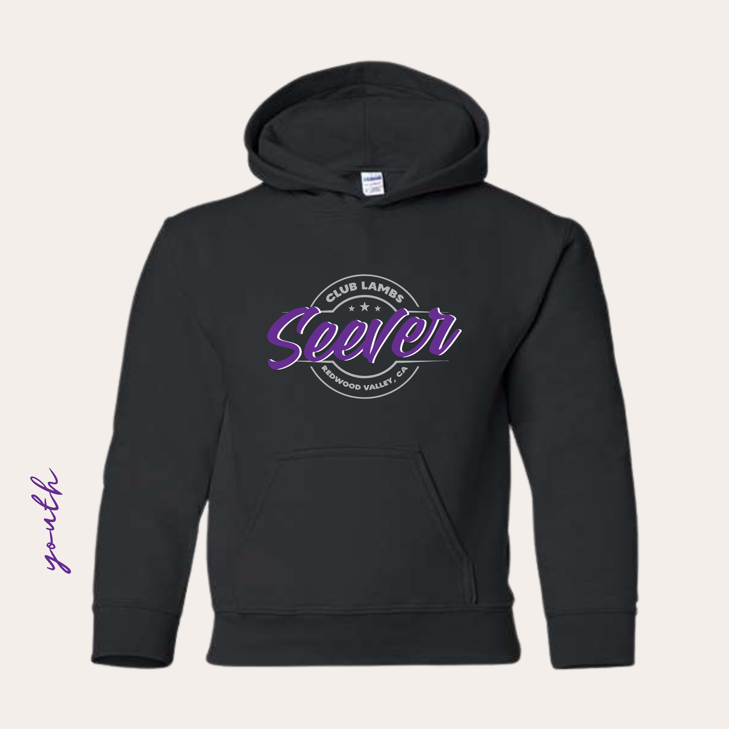 YOUTH Seever Printed Black Hoodie