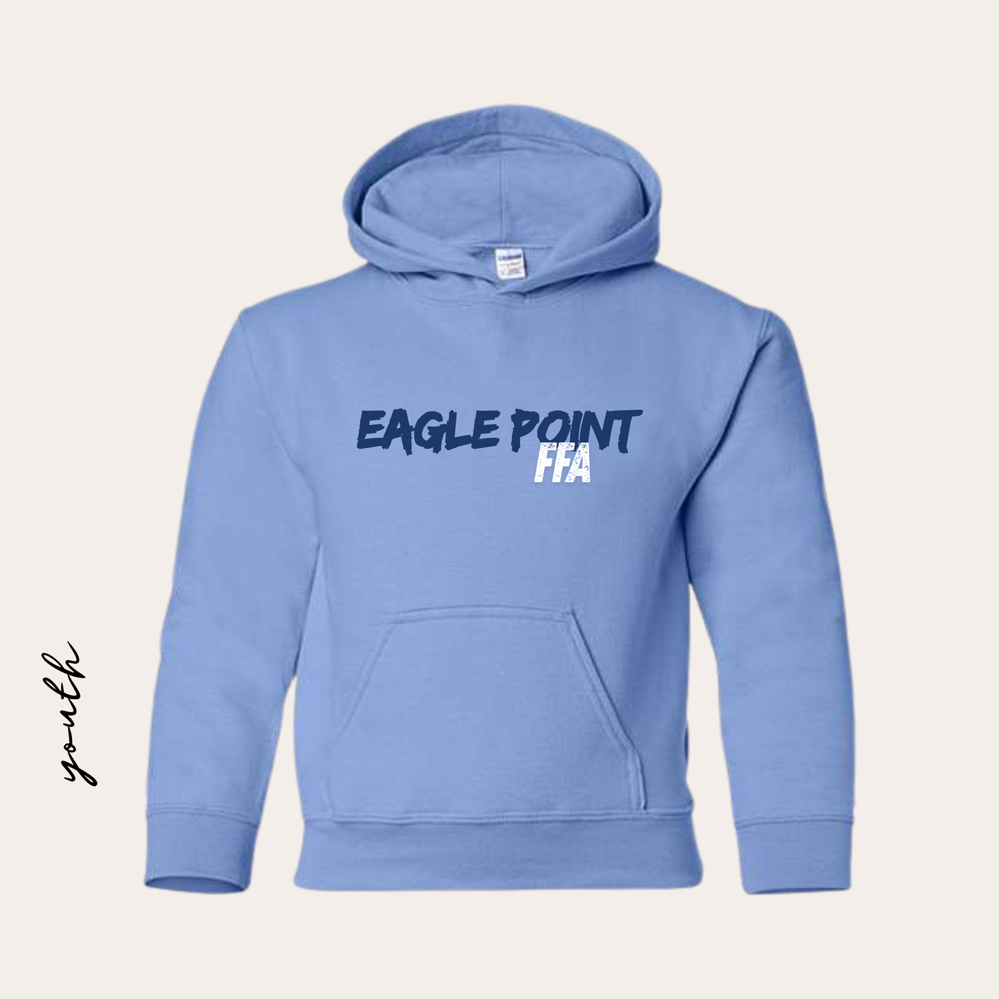 YOUTH EP Printed Carolina Blue Hoodie