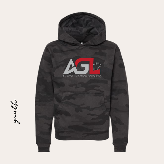 YOUTH AGL Printed Black Camo Hoodie