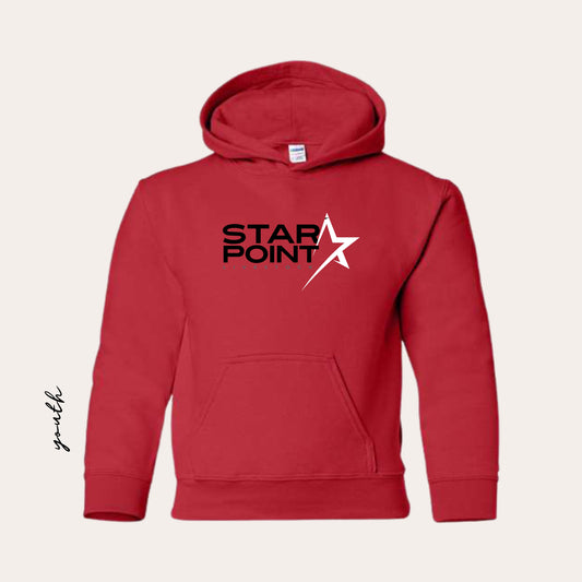 SP26 Youth Printed Red Heavy Blend Hoodie