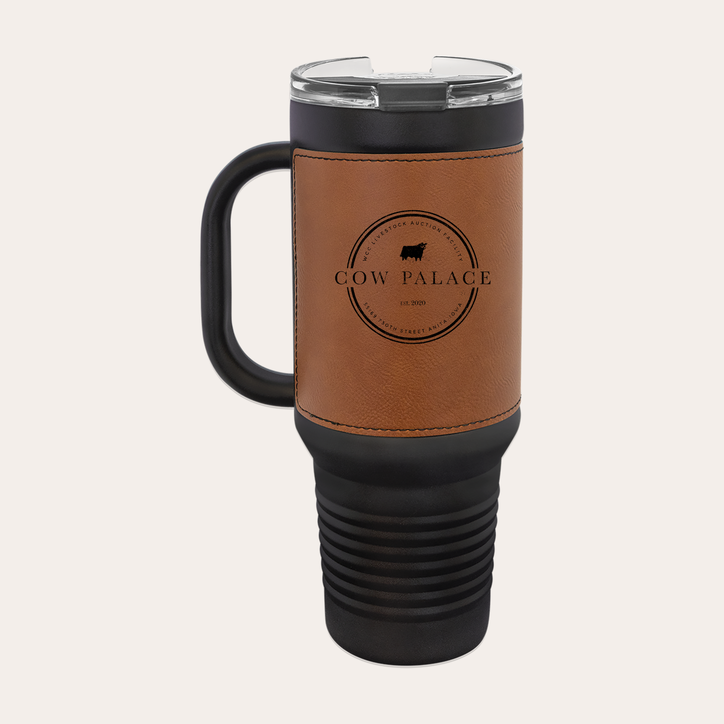 Cow Palace 40oz Leatherette Wrapped Tumbler
