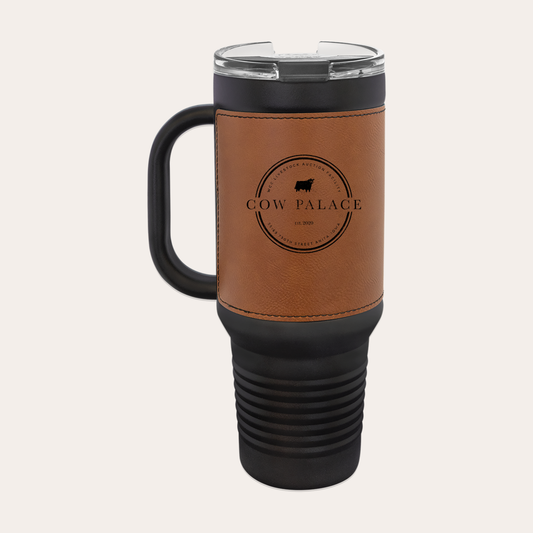 Cow Palace 40oz Leatherette Wrapped Tumbler