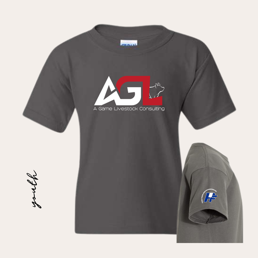 YOUTH AGL Printed Charcoal Softstyle Tee
