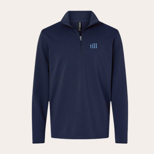 Till Embroidered Navy Performance 1/4 Zip