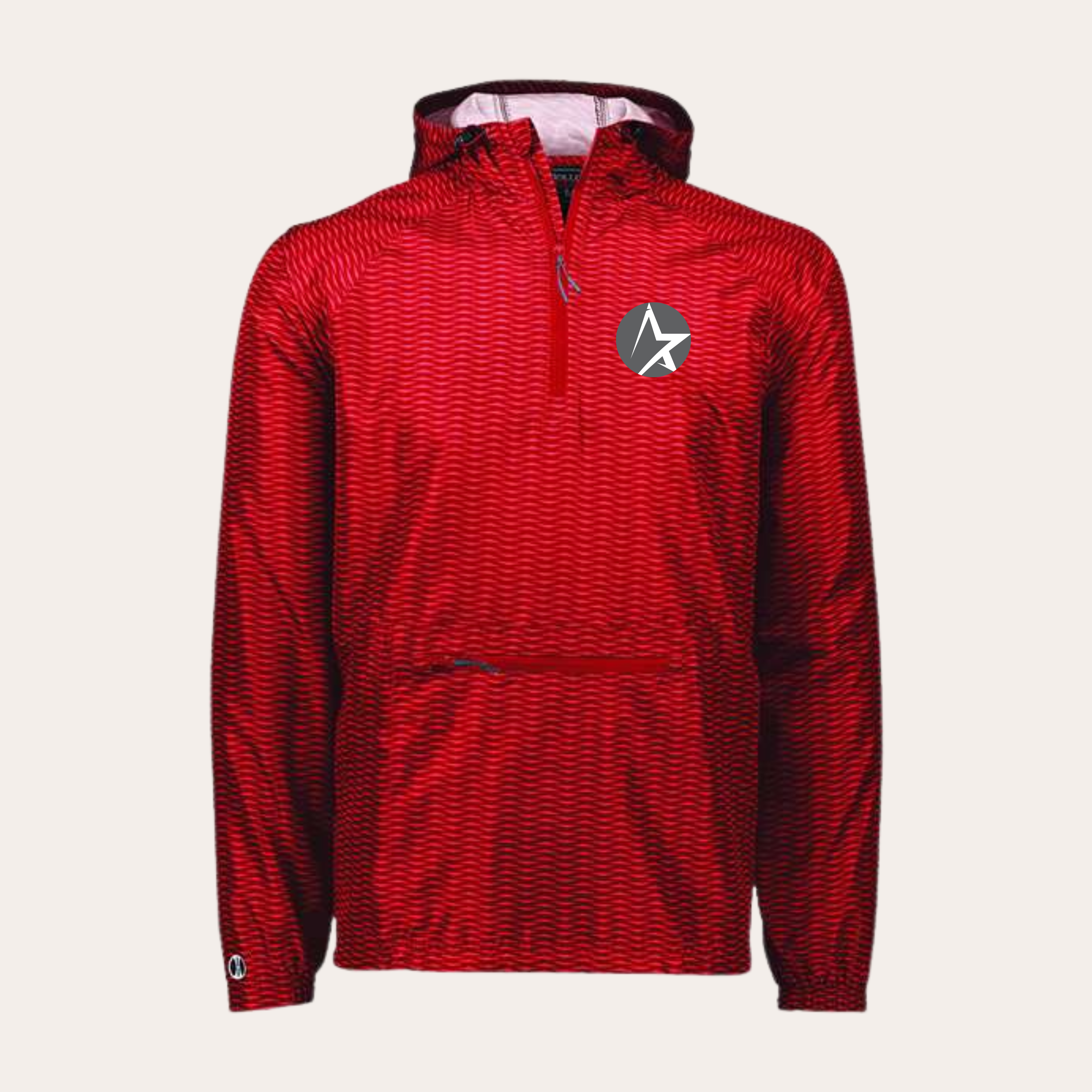 SP Red Patterned Windbreaker Embroidered – Ace High Branding Co.