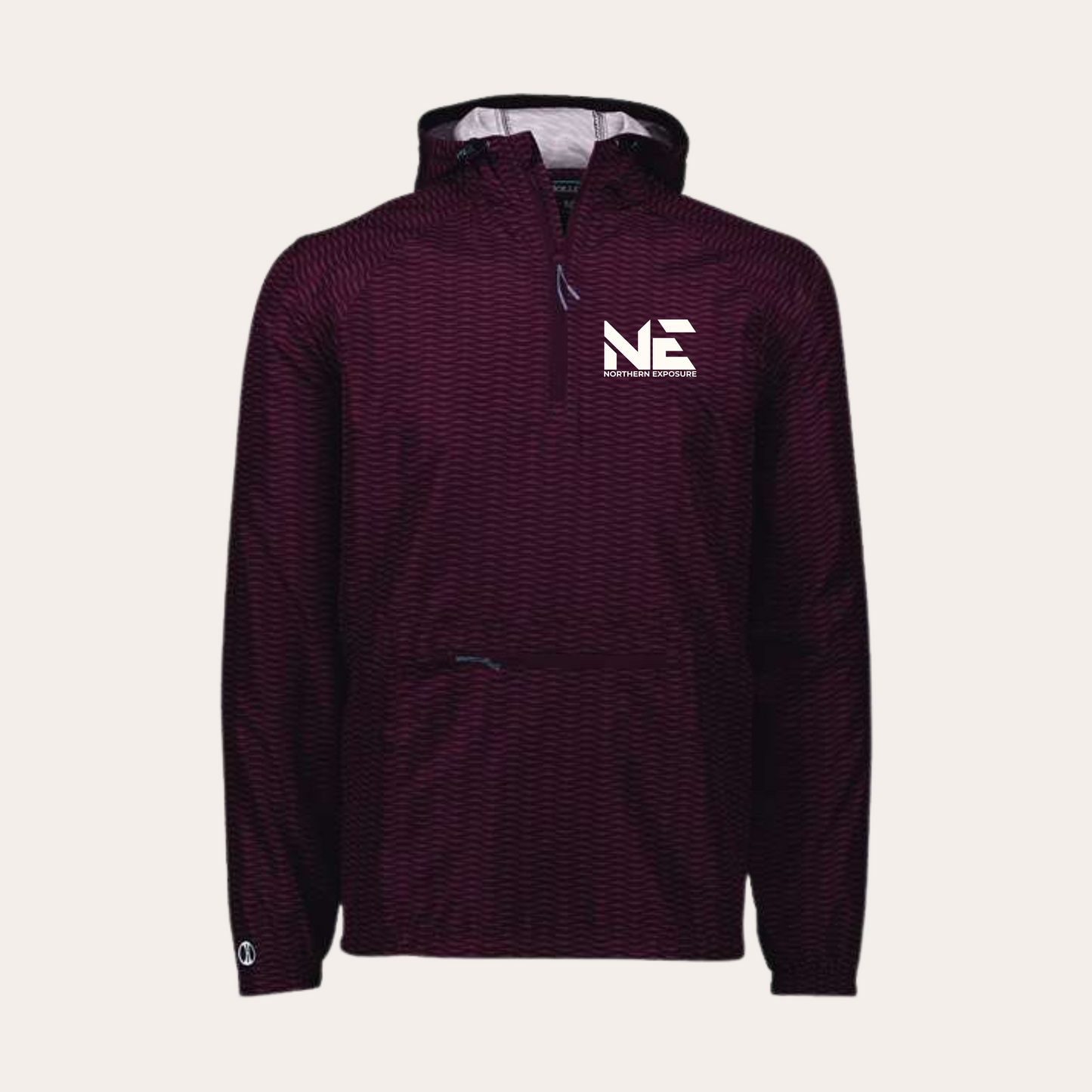 NE25 Holloway Patterned Windbreaker - Maroon