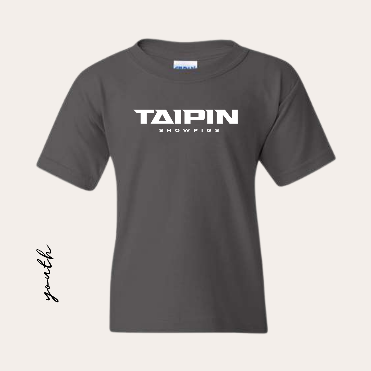 Taipin Youth Printed Charcoal Softstyle Tee