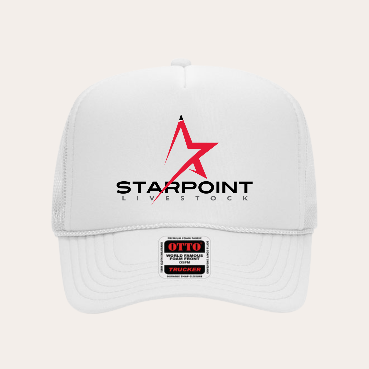SP White Foam Trucker Printed