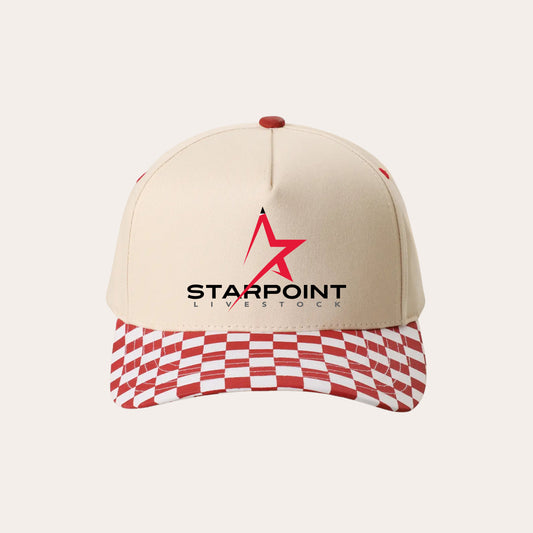 SP26 Embroidered Red Checkered Trucker