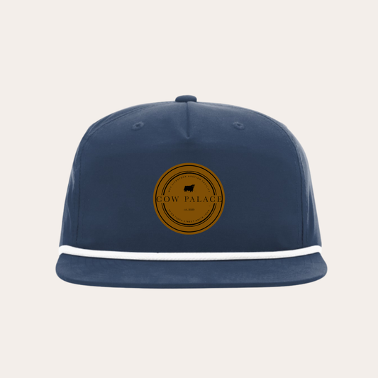 Cow Palace Navy 256 Leatherette Patch Hat