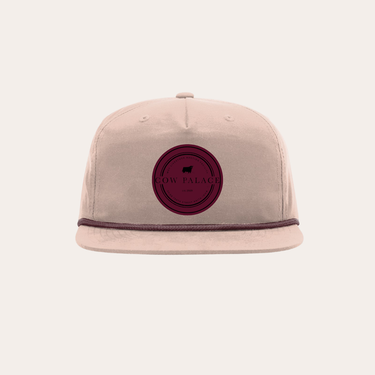 Cow Palace Peach 256 Leatherette Patch Hat