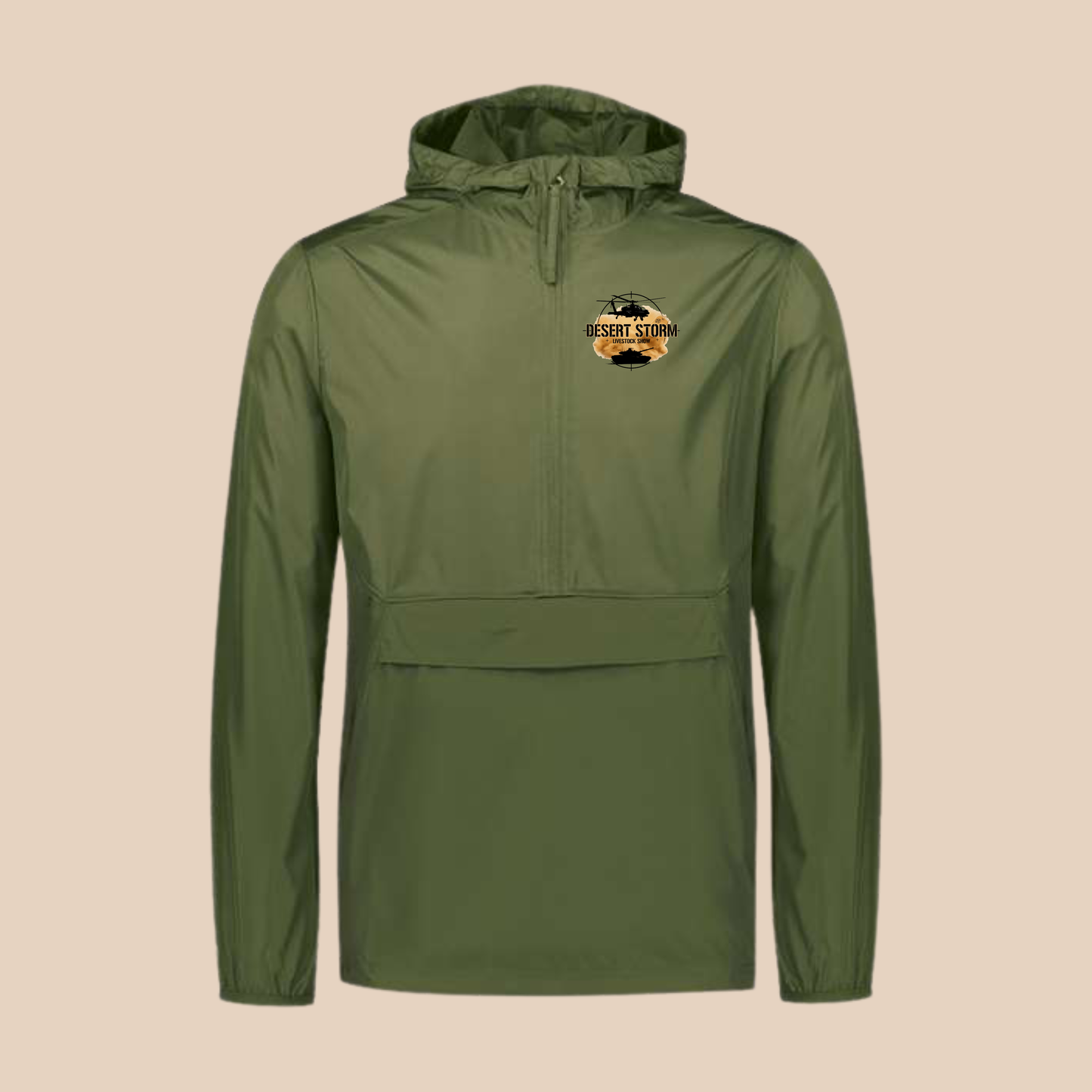 DS Printed Olive Holloway Windbreaker
