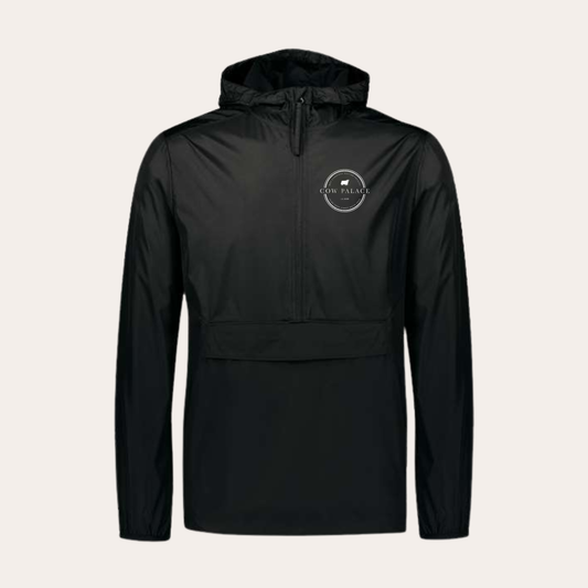 Cow Palace Embroidered Black Windbreaker