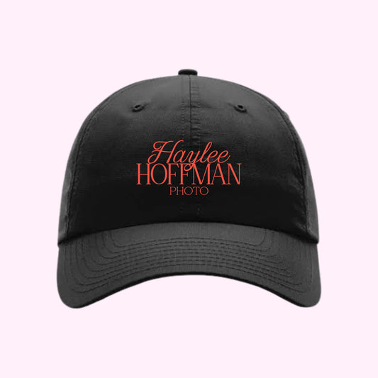 HH Embroidered Black 220 Pink Stacked Logo