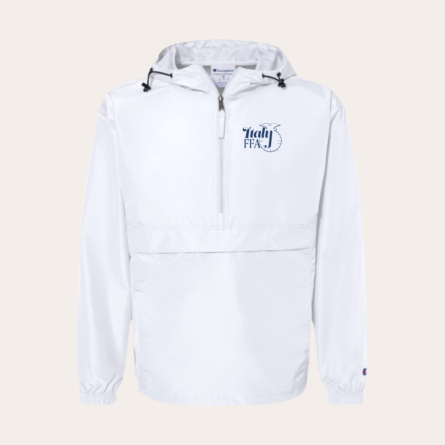 IFFA Embroidered White Champion Windbreaker