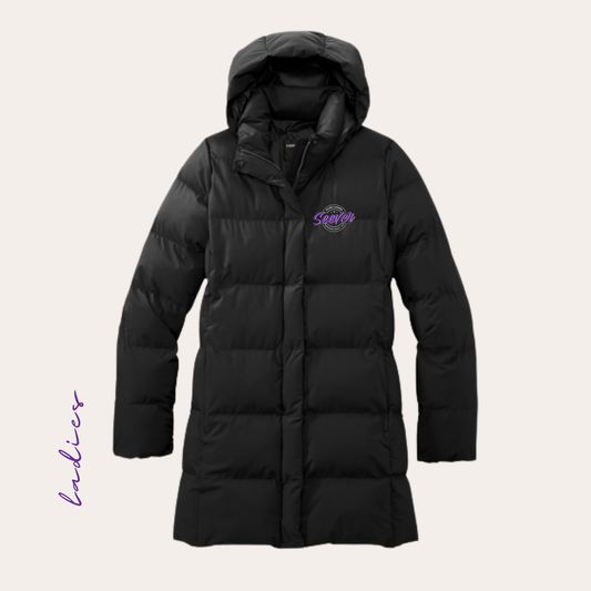 Seever Embroidered Long Ladies Puffer