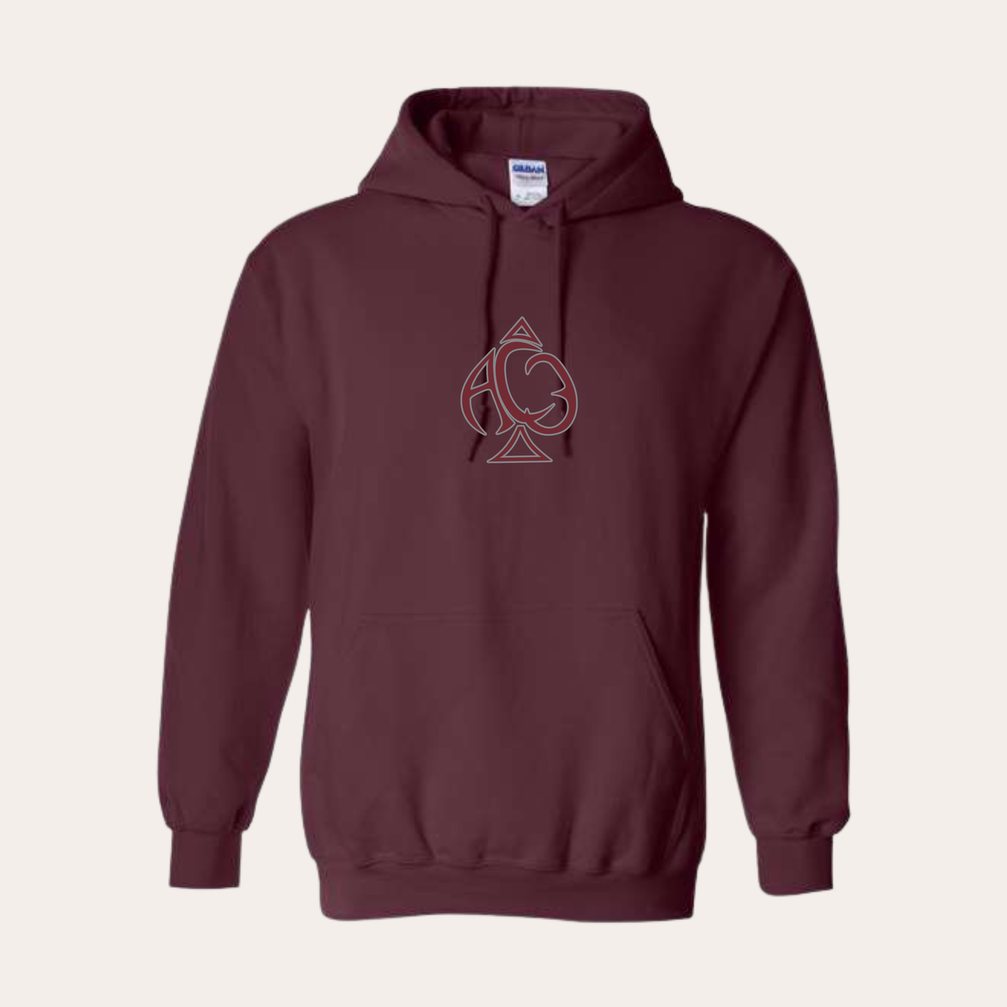 AC3 Printed Maroon Hoodie