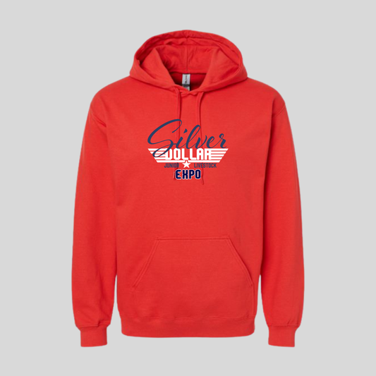 SD Printed Red Softstyle Hoodie