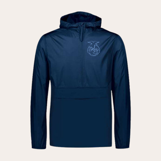 ITALY Embroidered Navy Holloway Windbreaker