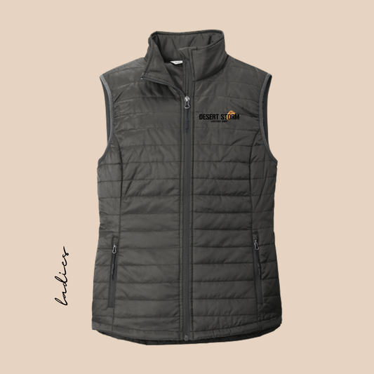 DS Embroidered Gray Ladies Vest