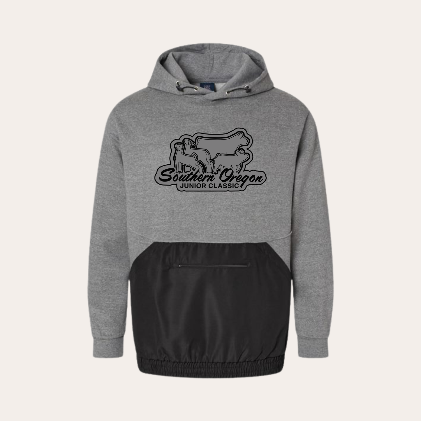SOJC Printed Mixed Media Hoodie