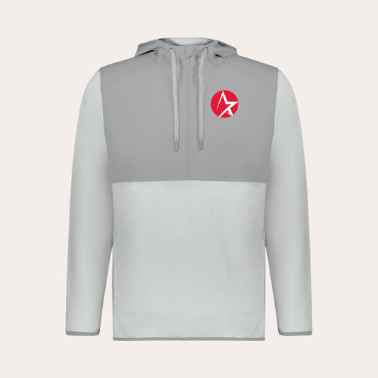 SP26 Embroidered Pewter Hybrid Pullover Hoodie