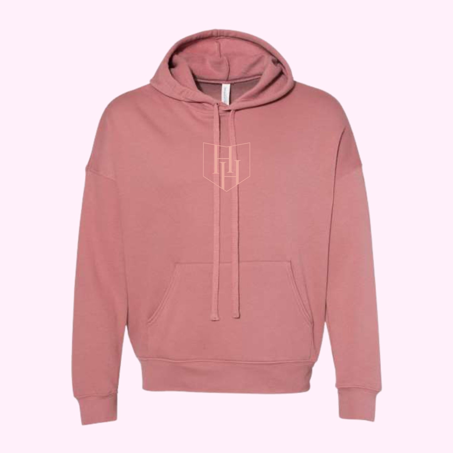 HH Mauve Bella + Canvas Hoodie w/ Embroidered Watermark