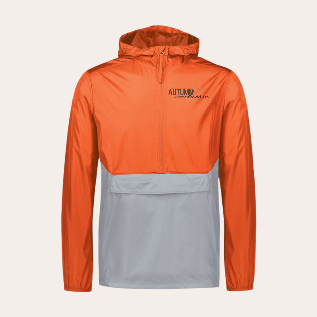 AC26 Embroidered Gray/Orange Holloway Windbreaker