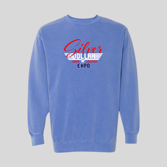 SD Embroidered Flo Blue Crewneck