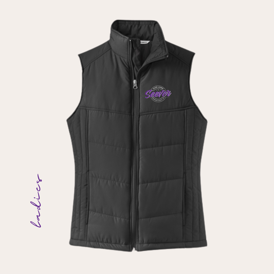 Seever Women's Puffer Vest Embroidered