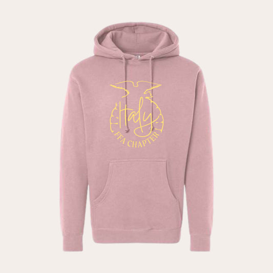 ITALY Printed Middleweight Dusty Pink Hoodie