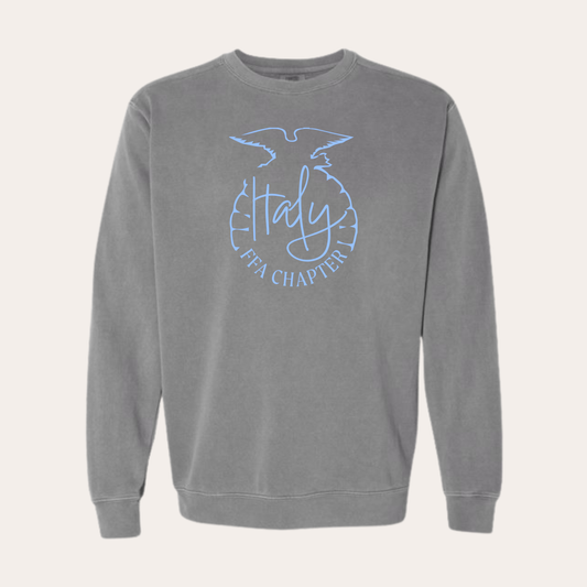 IFFA Printed Gray Comfort Colors Crewneck