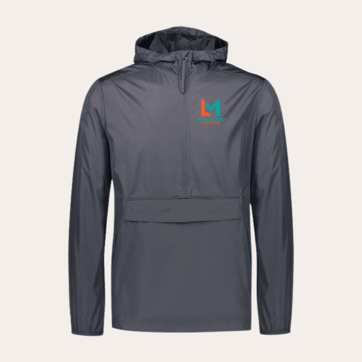 ML26 Embroidered Charcoal Holloway Windbreaker