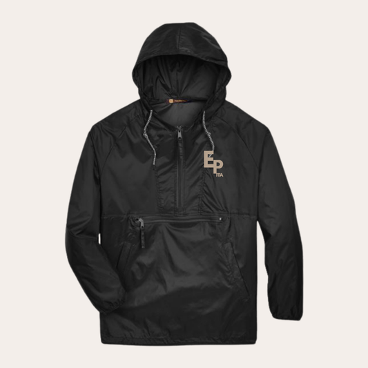 EP Embroidered Black Windbreaker