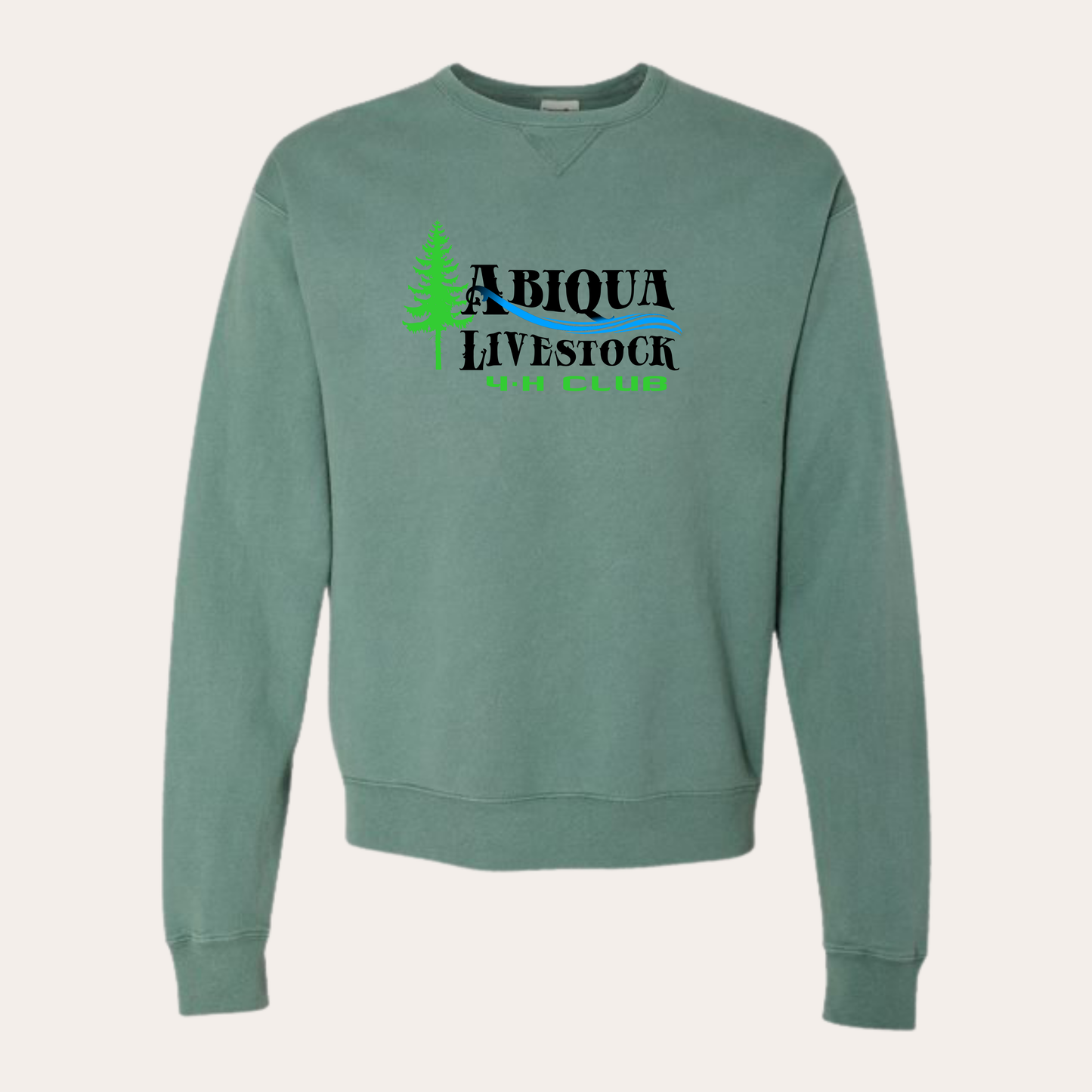 AL4H Printed Cypress Green Crewneck