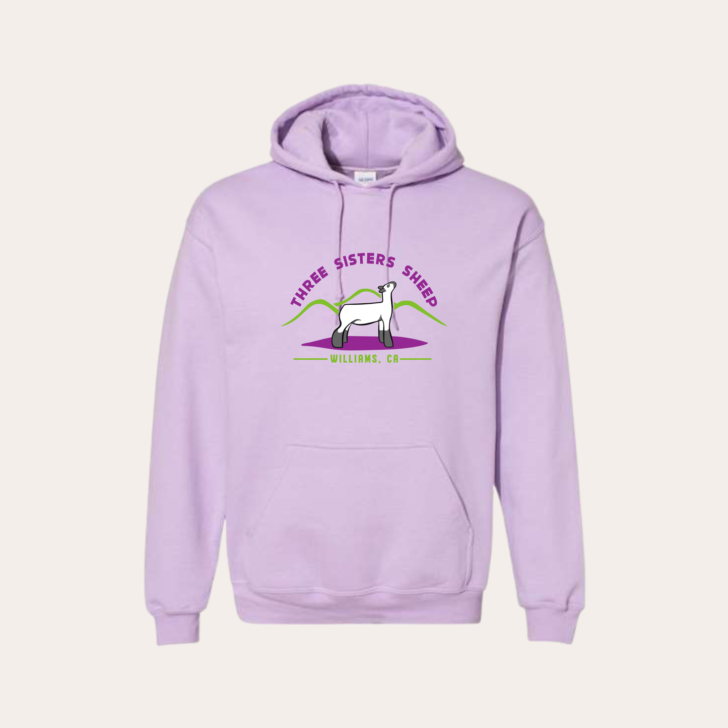 Three Sisters Printed Purple Hoodie