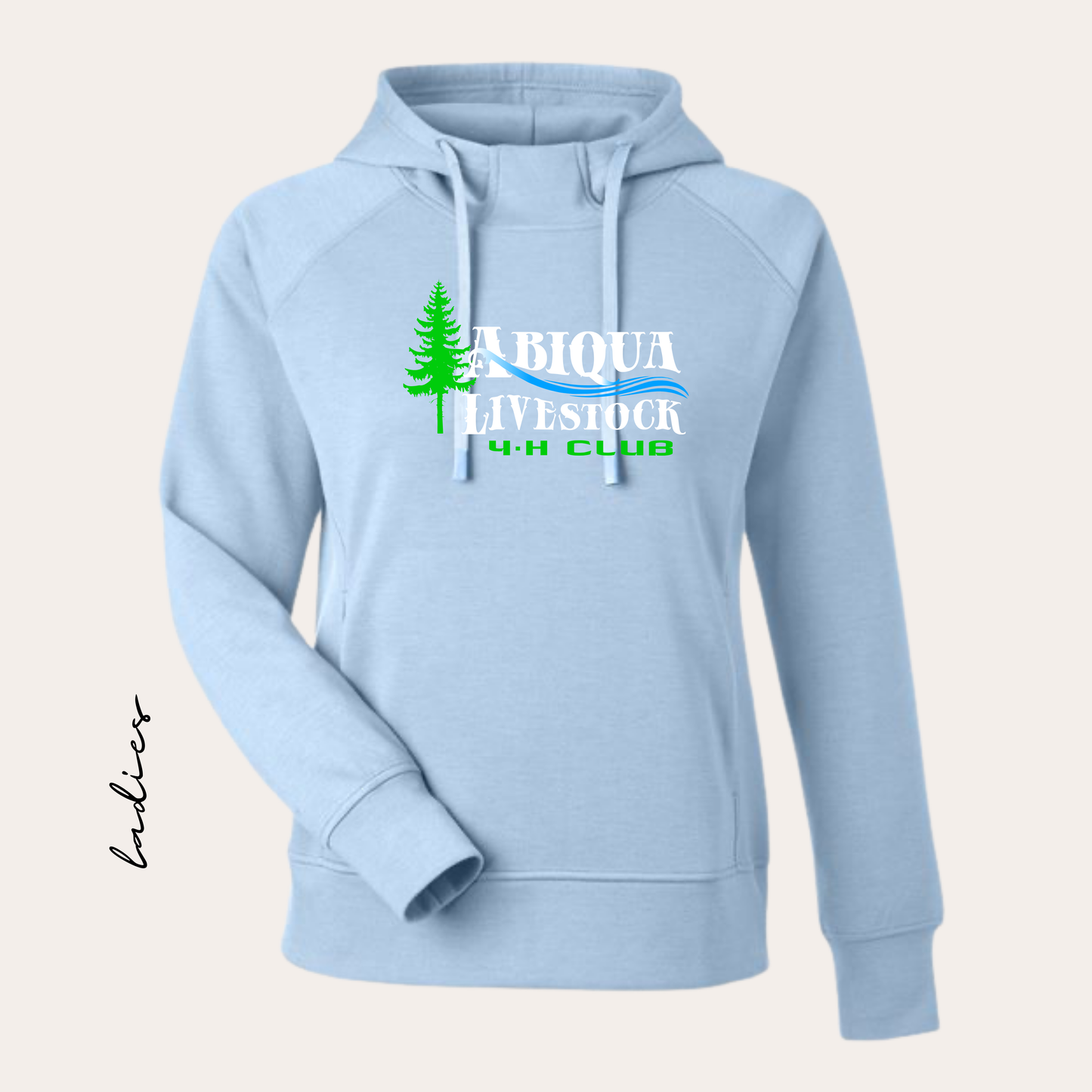 AL4H Printed Ice Blue Hoodie