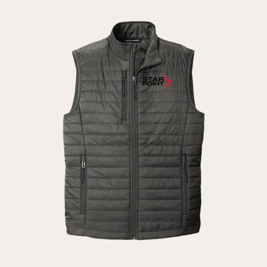 SP26 Embroidered Charcoal Men's Puffer Vest