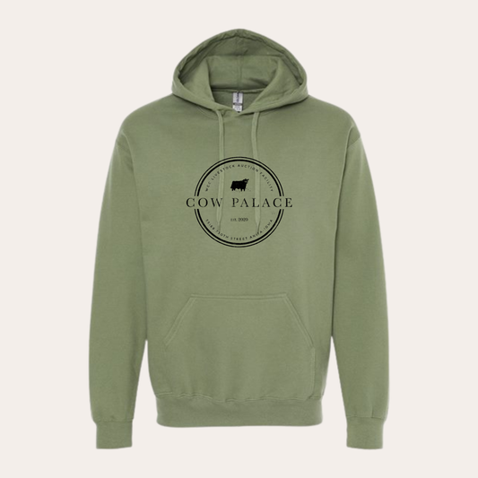 Cow Palace Printed Military Green Softstyle Hoodie